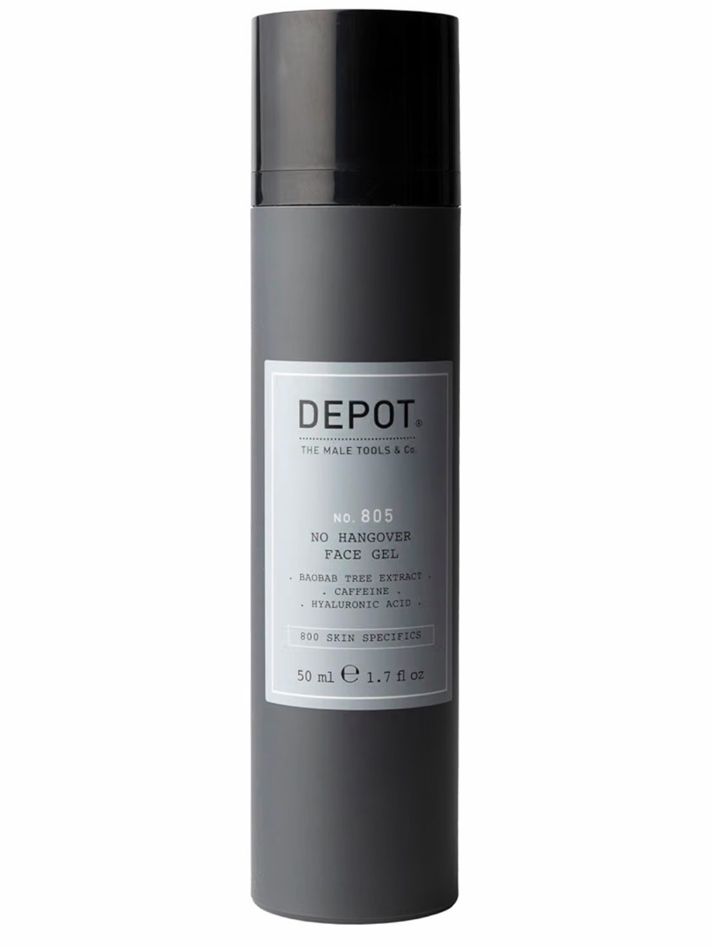 DEPOT No. 805 No Hangover Face Gel for Men | with Caffeine, 1.7 Fl Oz